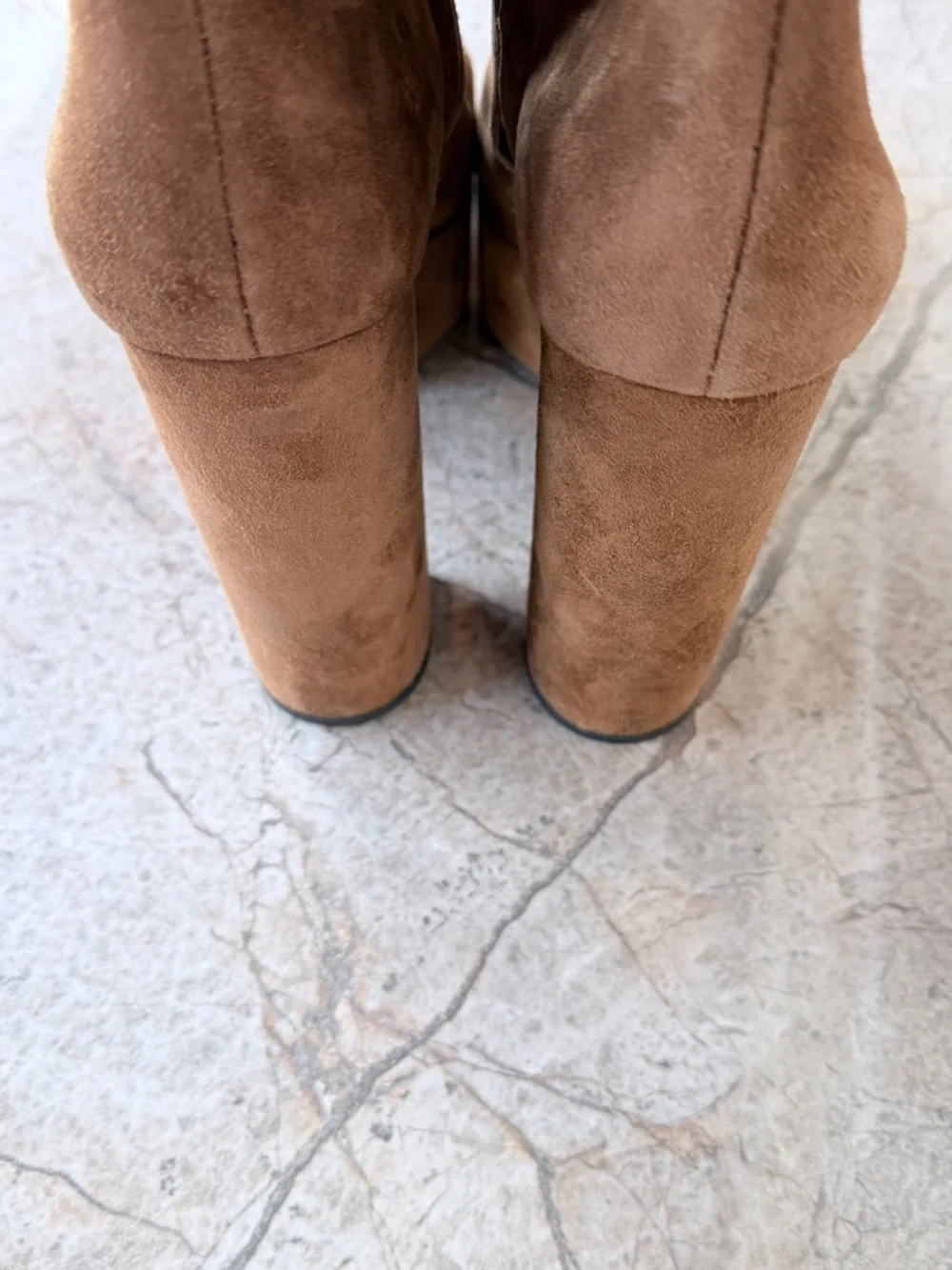 Alexander Wang Cora Dark Truffle Brown Suede Chunky Platform Ankle Boots